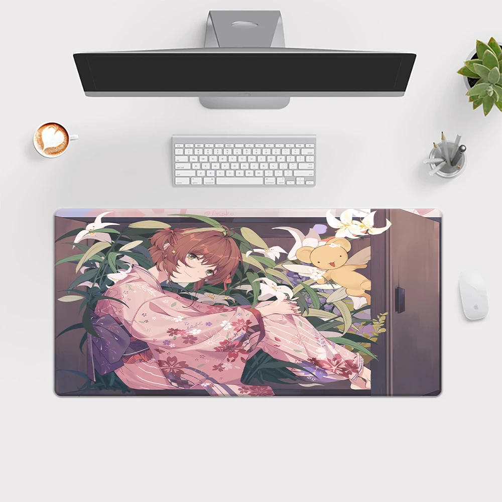 C-Cardcaptor Sakura Cute Cartoon Girl Large XXL Mousepad Mouse Pad Keyboard,Gaming Accessorie,Mouse Mats,Office.Laptop Desk Mat.