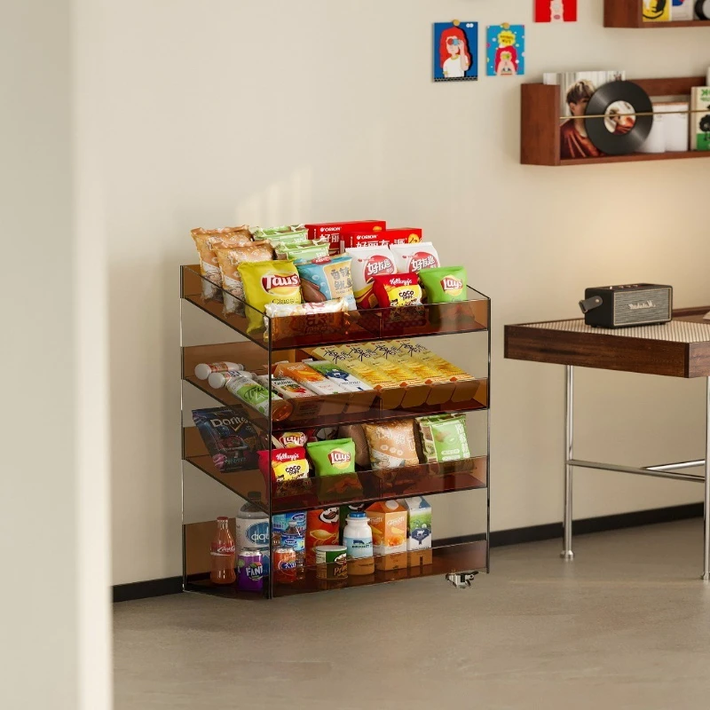 

Medieval snack rack, living room trolley side several layers of fruit and vegetable kitchen vegetable basket movable storag