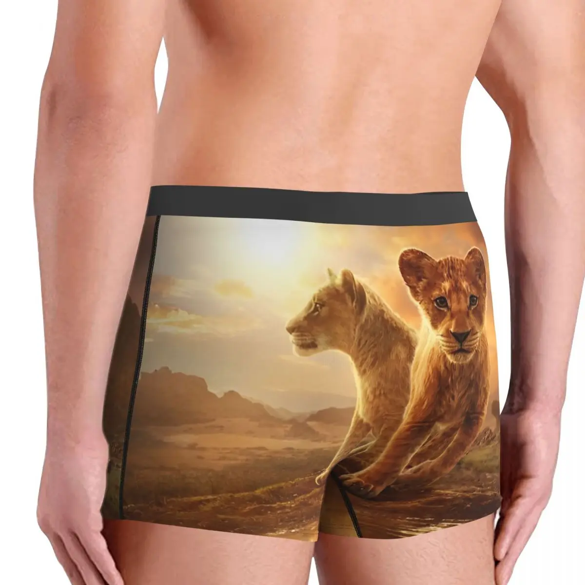 Mufasa الأسد الملك سراويل بوكسر ثلاثية الأبعاد الحقيبة الملابس الداخلية رائجة البيع طباعة السراويل ملخصات مريحة الرجال السروال حجم كبير 2XL