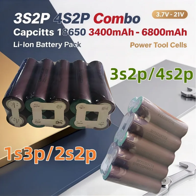 30A High Discharge Customized 18650 HG2 Battery Pack 3.7V‑21V for Electric Screwdriver & Power Drill