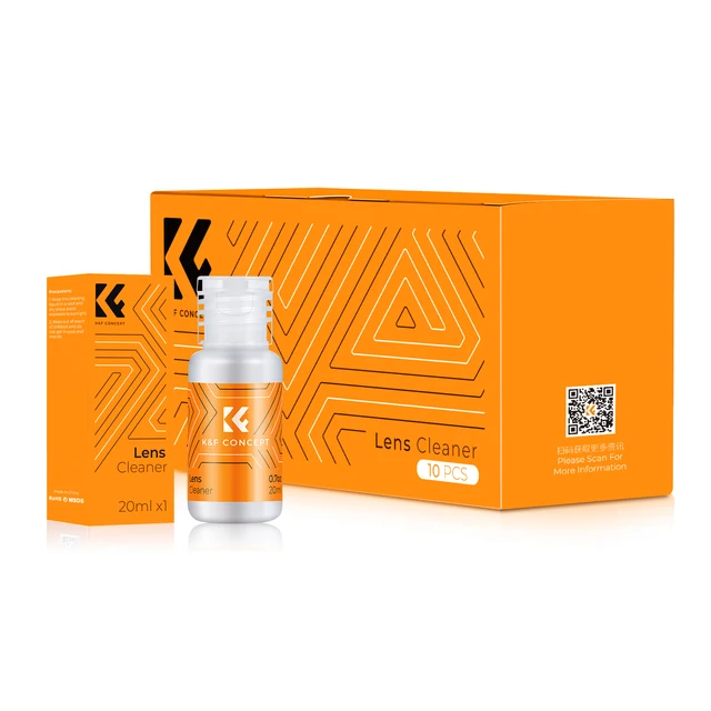K&F Concept 20ml Płyn do czyszczenia obiektywów aparatu DSLR Ekran telefonu komórkowego Ekran laptopa Zestaw do czyszczenia obiektywów aparatu