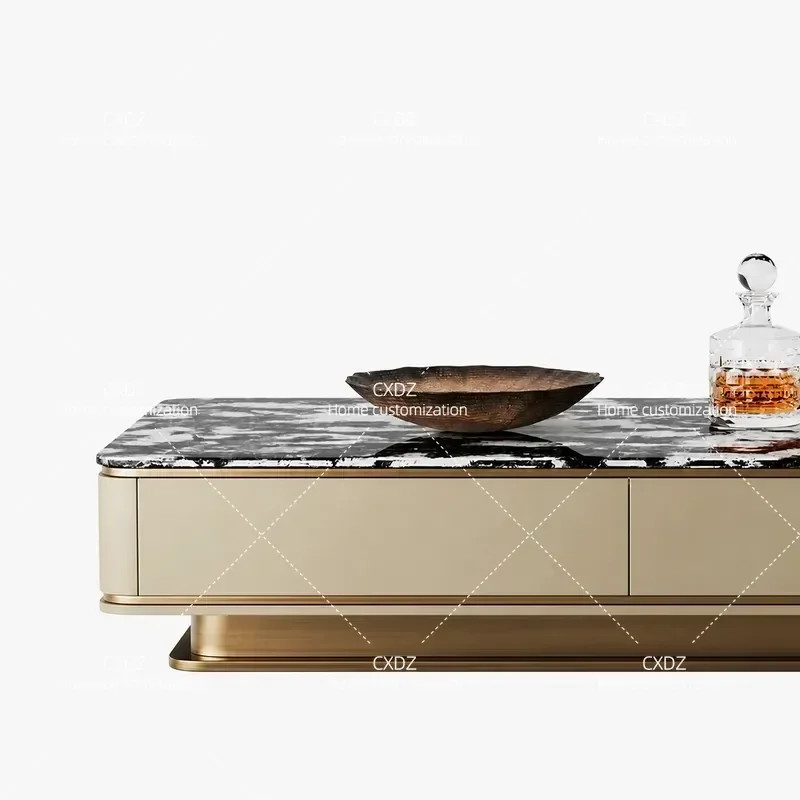 Natural Marble Coffee Table Modern Simple Luxury Stone Centerpiece for Living Room Villa Home Decor 2025 New Arrival