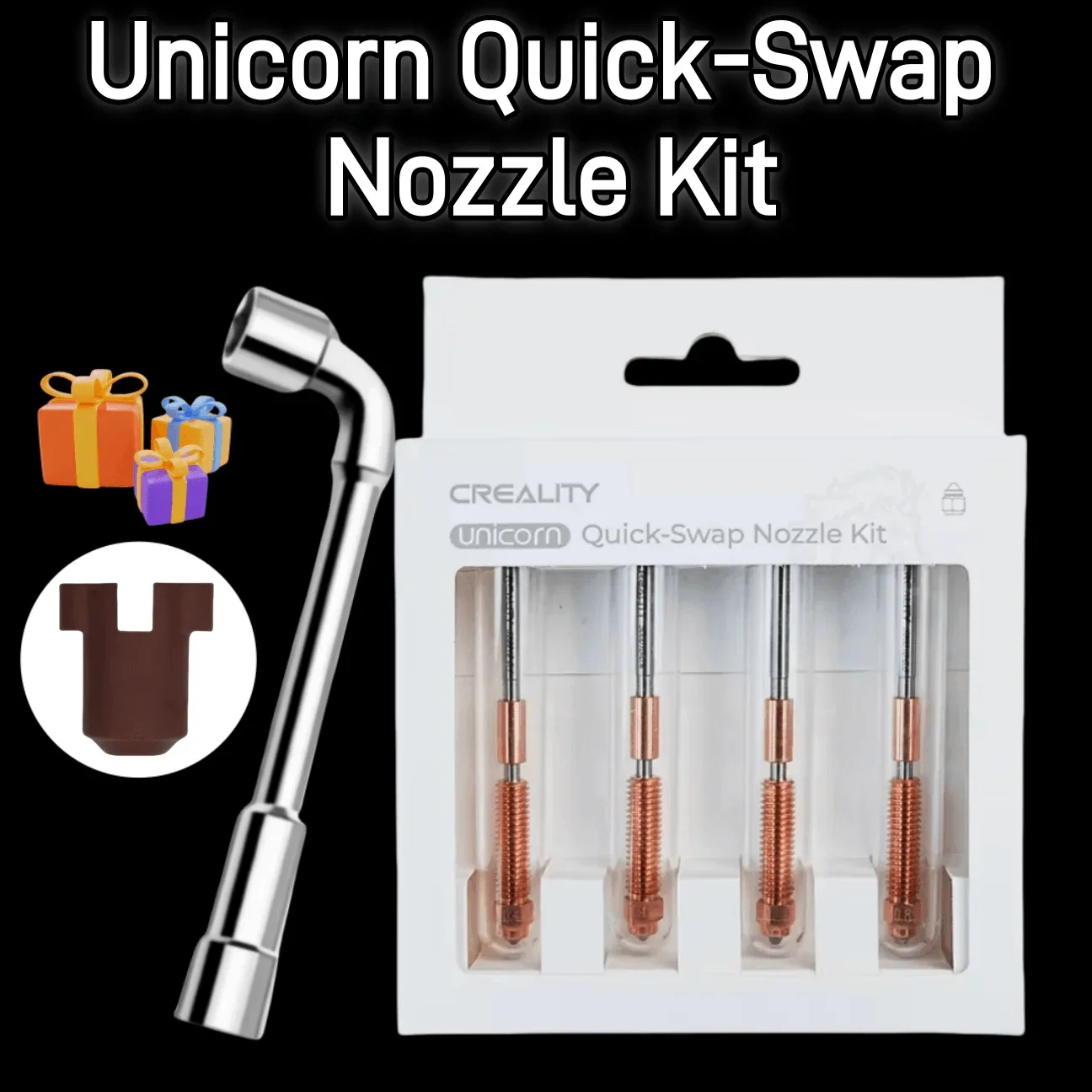 

Creality K1 Max_K1C_Ender-3 V3 Unicorn Quick-Swap Nozzle Kit Sock gift Swift Installation High-Flow Printing Upgraded Material