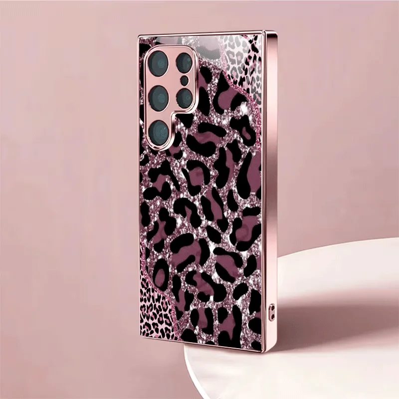Phone Case Advanced Pink Panther Spot s26 ultra case s25 ultra Glass phone case for Samsung Galaxy S26 25 24 23 22 FE Ultra Plus