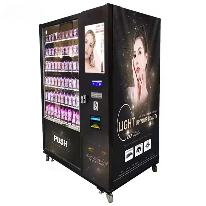 

Top Sale Vendor Eyelashes Automatic Cosmetics Combo Vending Machine Hair Lash Lipstick Perfume Beauty Products Vending Machine