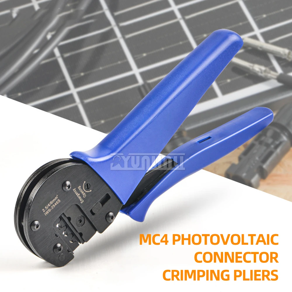 

IWS-2546S Solar Photovoltaic Terminal Crimping Pliers 2.5~4~6m㎡ MC4 Connector Male and Female Plug pin Cutting Crimping Pliers