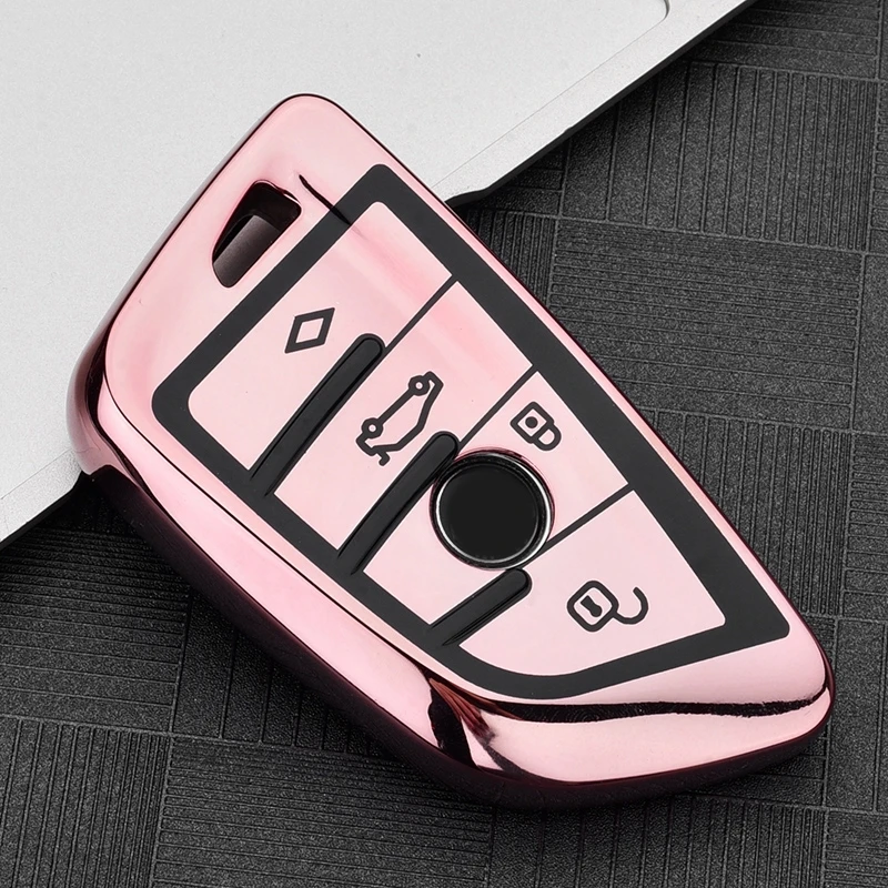 Capa tpu para chave remota de carro, capa para bmw x1 x3 x5 x6 x7 1 3 5 6 7 séries g20 g30 g32 g11 f15 f16 f20 f39 f48 g01 g02
