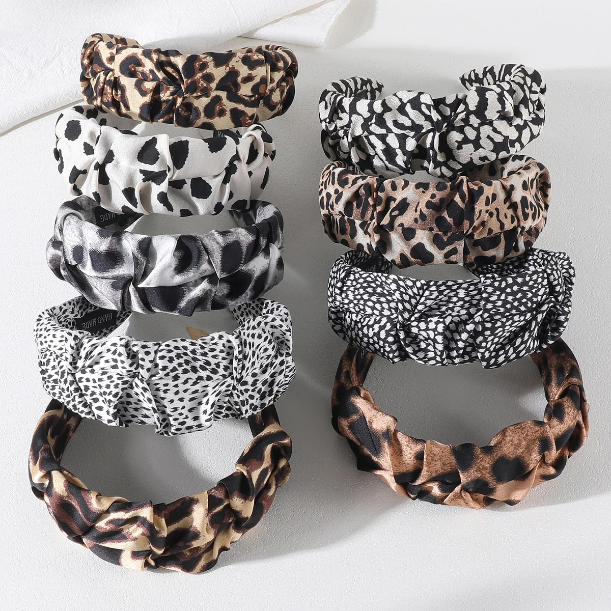 1/3Pcs Bohemian Leopard Pattern Headbands for Women Twisted Knotted Floral Hair Band Girls Vintage Hairbands Hair Accessories ﻿