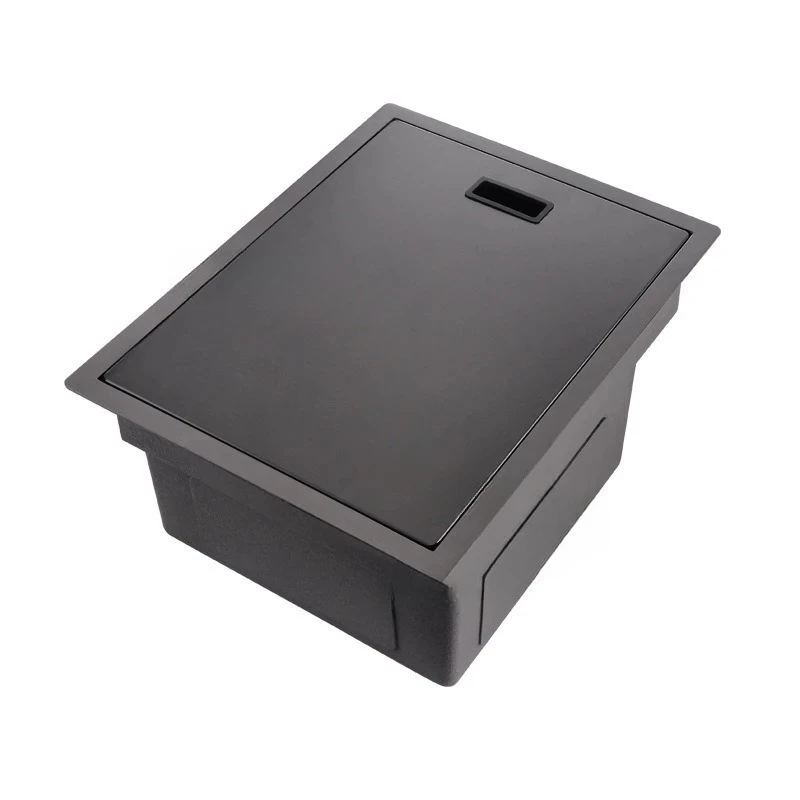 & Hidden Stainless Steel Kitchen Sinks Home Washing Sink for Kitchen Island Bar Mini Single Wash Basin Simple Kitchen Accessorie