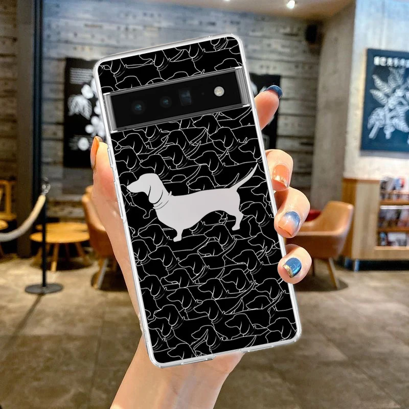 Dachshund Sausage Dog Phone Case For Google Pixel 9 Pro XL 8 7 6 Pro 8A 7A 6A 5 4 5A 4A 3A XL 5G Shockproof Soft Clear Cover