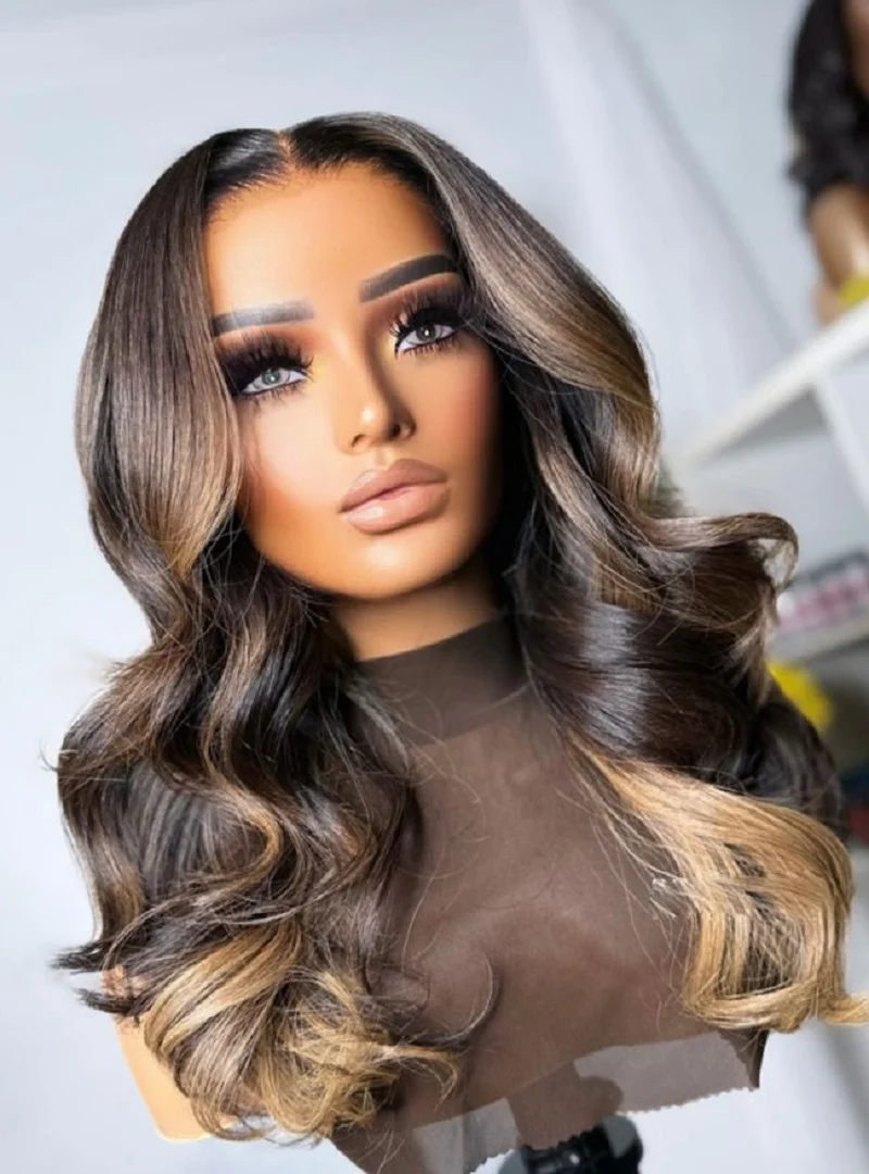 Soft Glueless Long Highlight Blonde Body Wave 5x5 Silk Base Jewish Human Hair With BabyHair HD Lace European Hair Preplucked