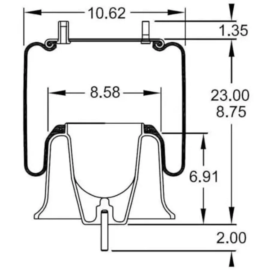 استبدال حقيبة الربيع الهوائية Heavyduty Freightliner لأنظمة تعليق الشاحنة: تصميم متين عالي الأداء مع Lo محسّن
