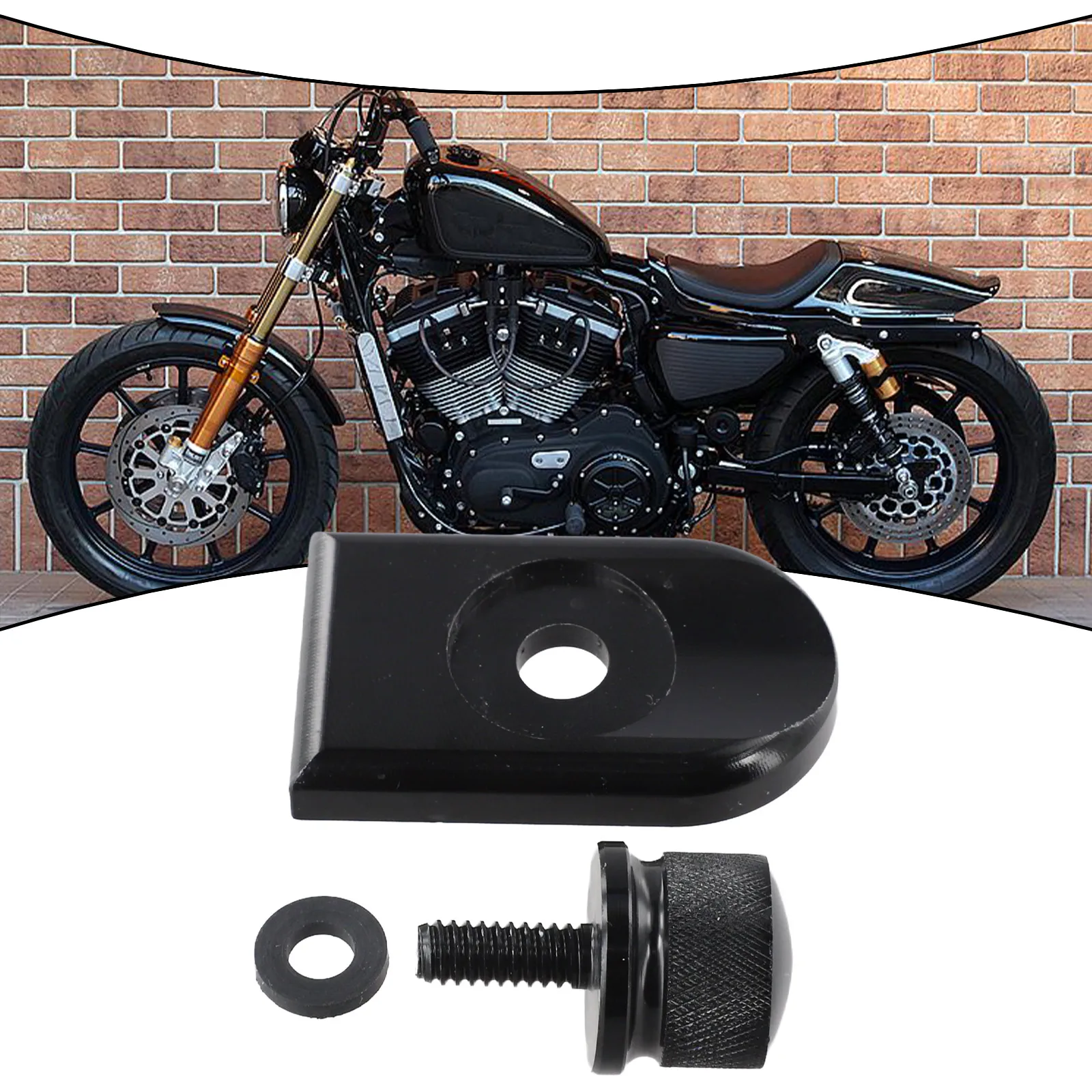 XL883 Specific Seat Bolt Screw with Knob Cap for Motorcycle Rear Seat Mounting Using Existing Mounting Holes and Alignment