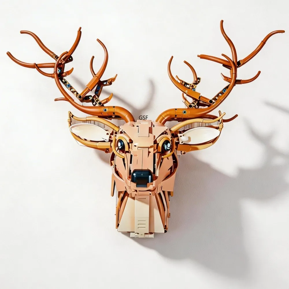 

Строительные блоки GSF MOC: Модели голов животных (Волк, Олень, Орёл) – Настенная скульптура, DIY-конструктор, игрушки, декор для дома, подарки