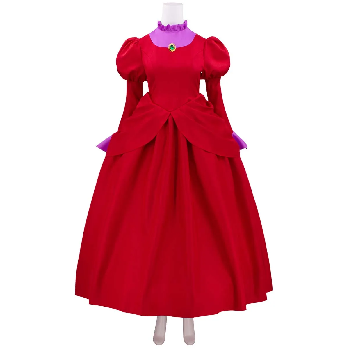 Anime Princess Green Red Dress Fancy Ball Gown Court Cinderella Cos Adult Evil Step Sister Dress