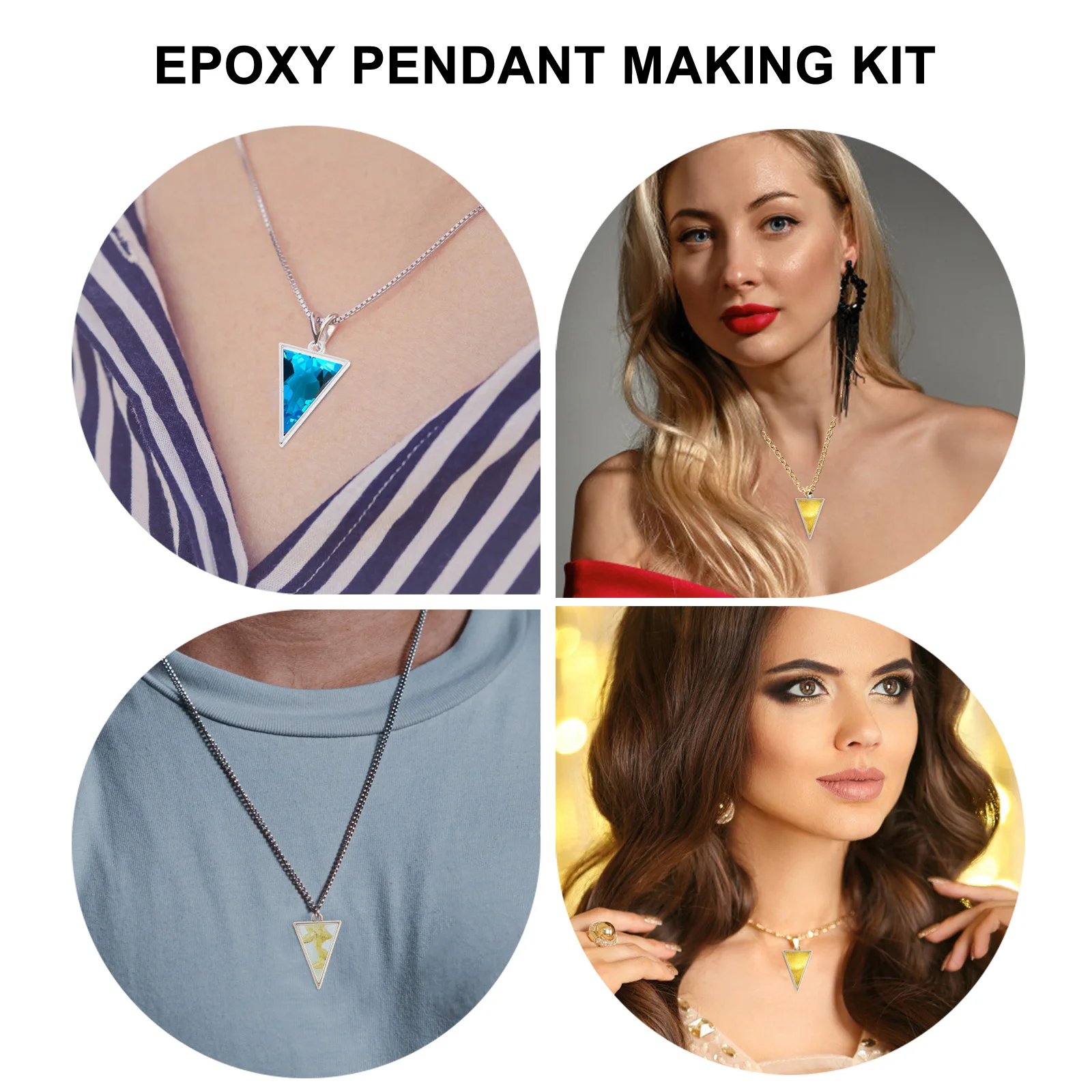 

30pcs Triangle Bezel Frames Hollow Pendants Epoxy Making Kit Durable Resin Jewelry Craft Link Charms Pendant Frame