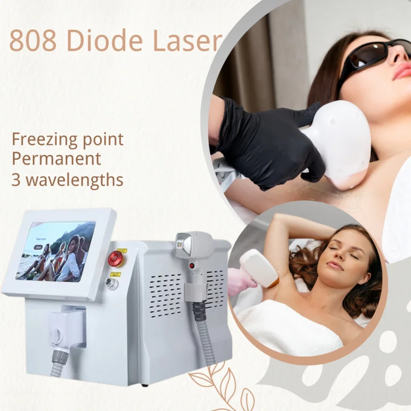 

Super Energy Density Diode Laser Hair Removal Machine Safe Painless Permanent Smart 3 Wavelength Restore silky smooths skin