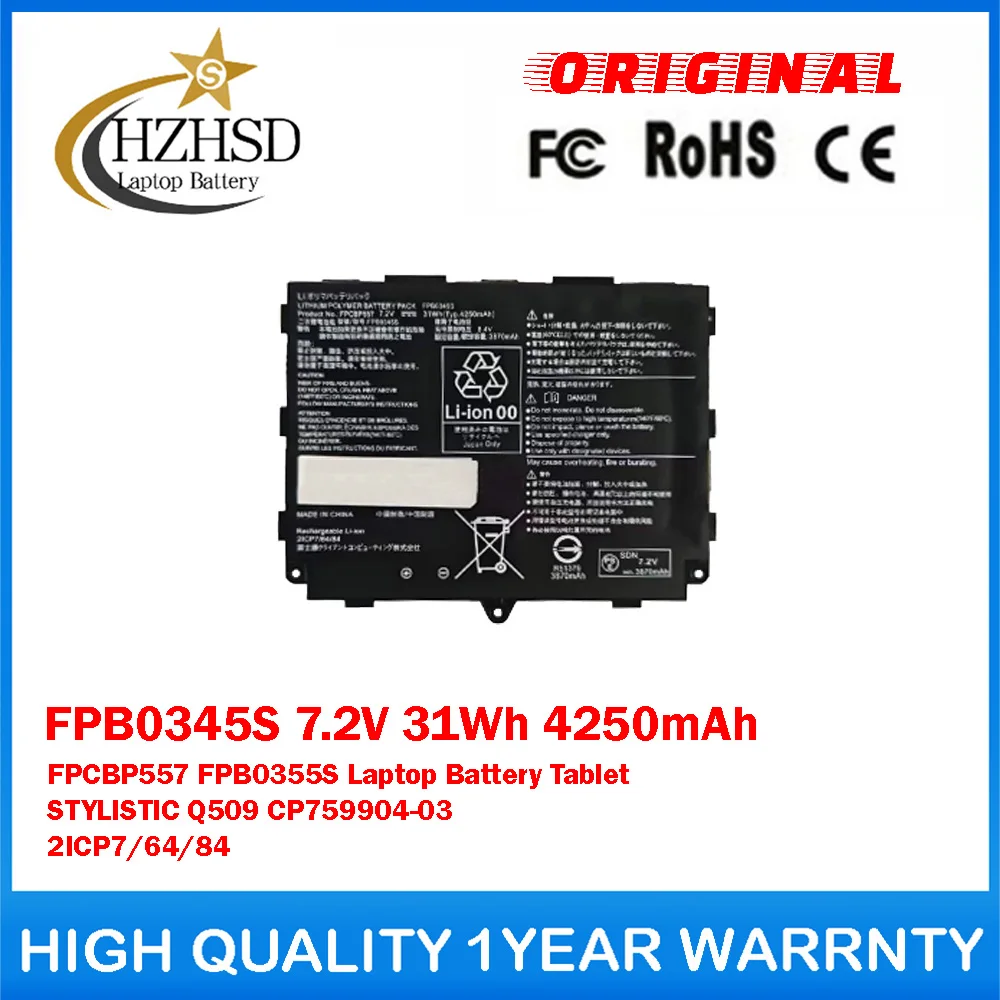 FPB0345S 7.2V 31Wh 4250mAh FPCBP557 FPB0355S Genuine Original Laptop Battery For FUJITSU Tablet STYLISTIC Q509 CP759904-03 2ICP7