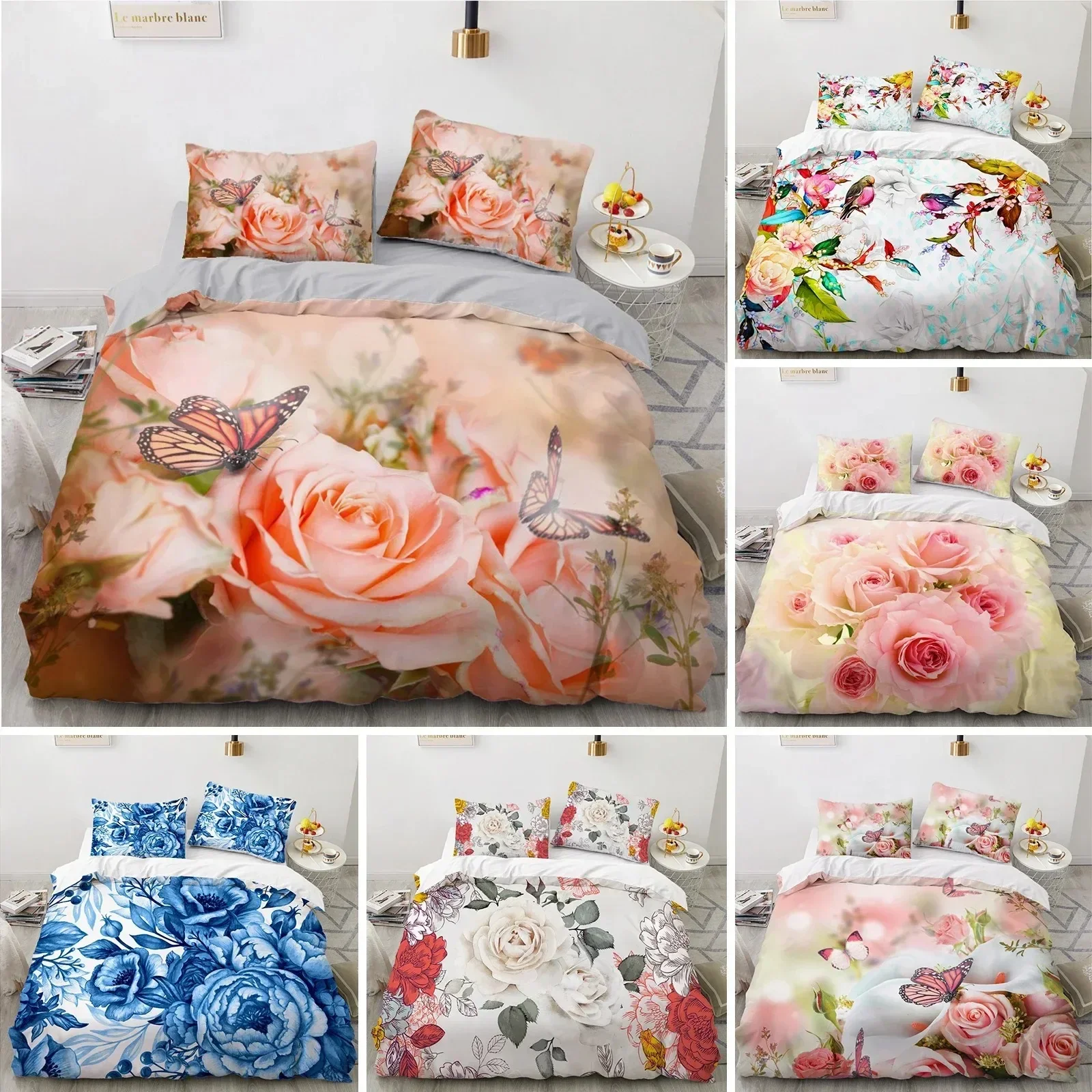 Luxury 3D Bedding set Europe Double Duvet cover set Bed linen Comfortable BlanketQuilt cover Bed Set Nordic colour
