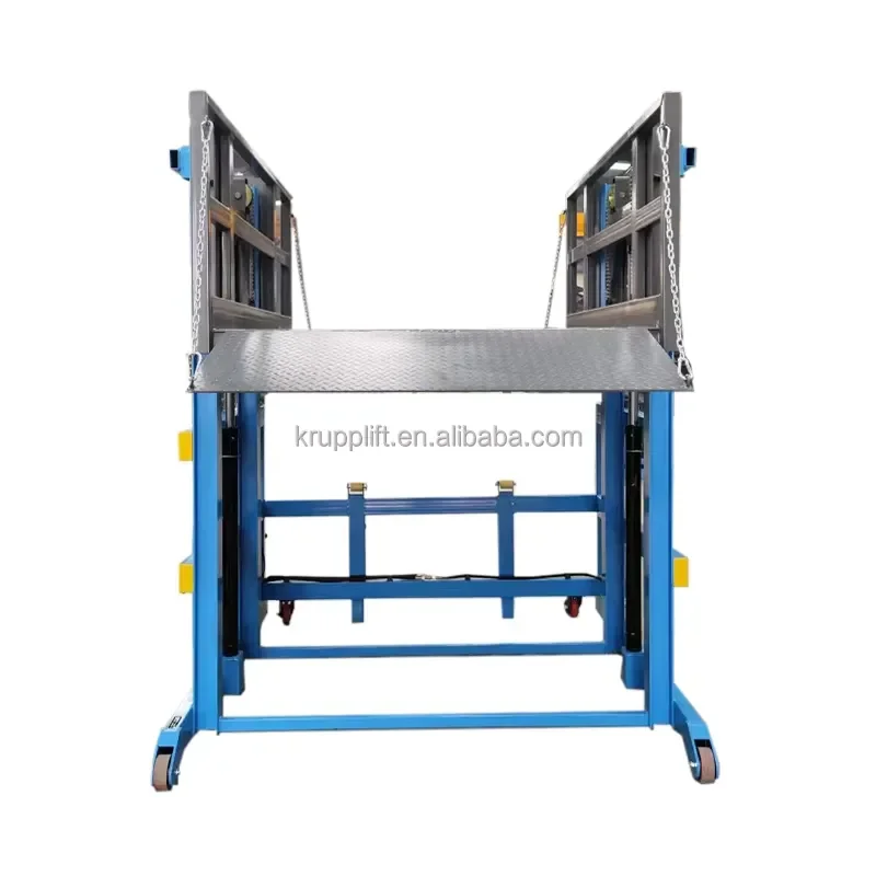 Mobile Container Loading Unloading Hydraulic Drive Carbon Steel Double-column/Four-column Dock Platform Lift for