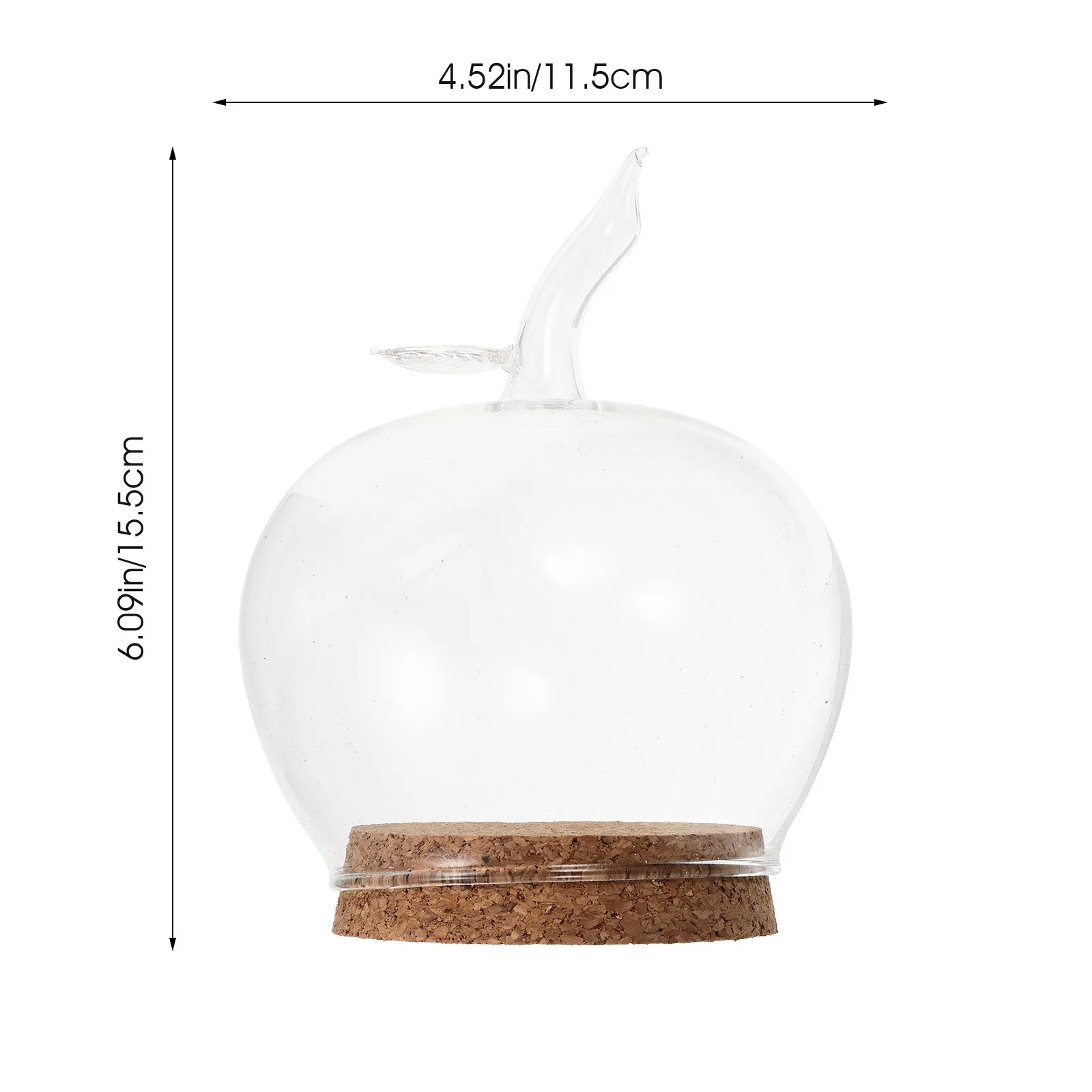 Glass Shaped Microlandscape Cover Premium Wood Base Preserved Flower Glass Cover Transparent Display Dome Desktop Ornament