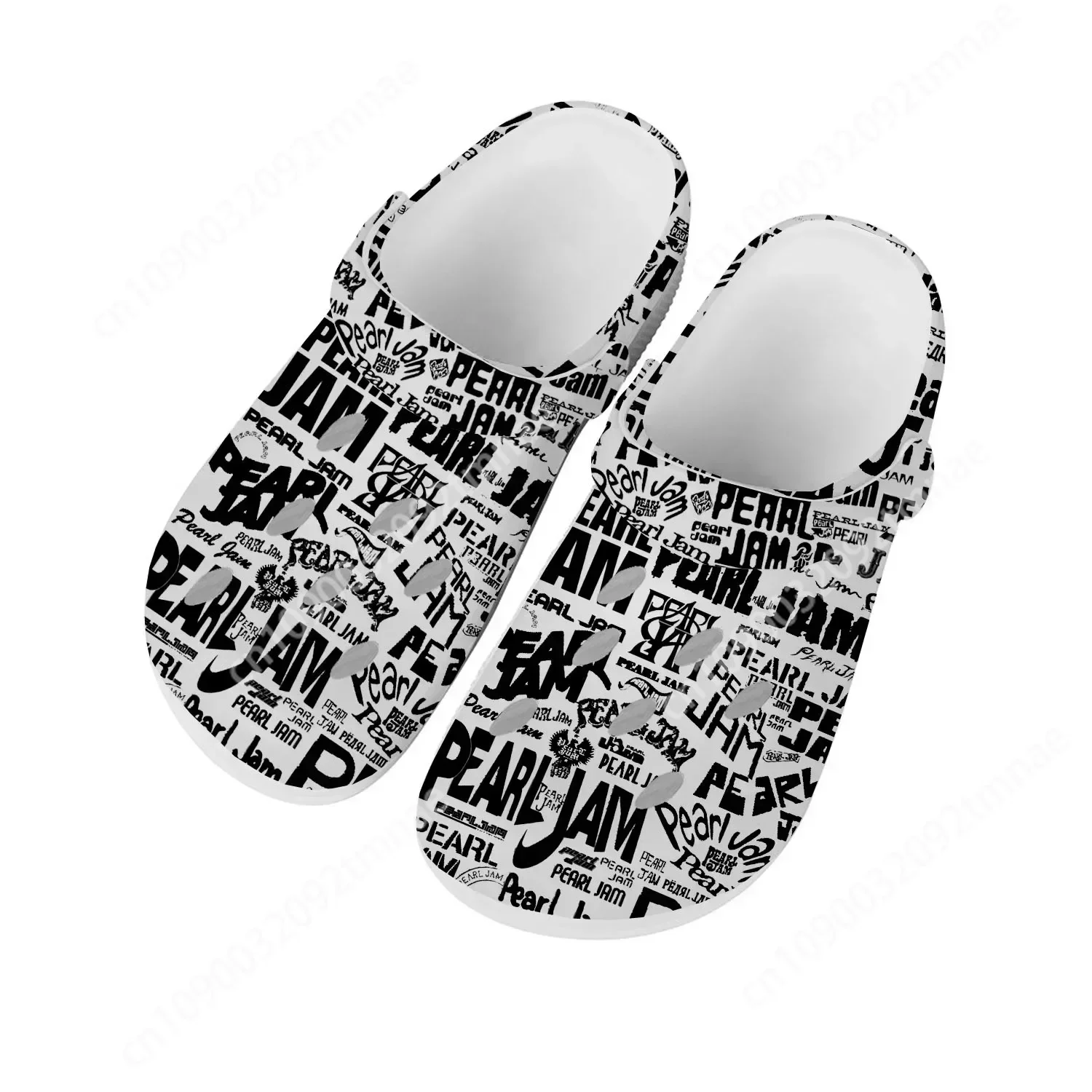 

Pearl Jam Rock Band Pop Home Clogs Custom Water Shoes Mens Womens Teenager Shoe Garden Clog Breathable Beach Hole Slippers White