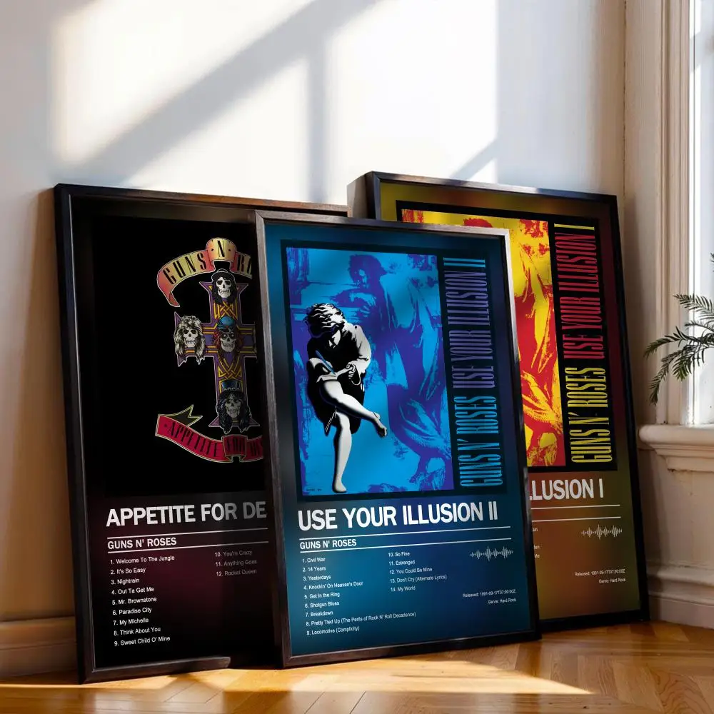 Guns N R-Roses Poster Music Album Cover For Room Canvas Painting Print Art Home Wall Decor Picture Gift