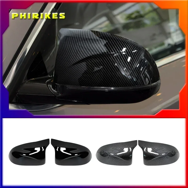 

For BMW F25 X3 F26 X4 F15 X5 F16 X6 2014-2018 Black M3 Style Cover Carbon Fiber M Look Rear Mirror Cap Car Accessories
