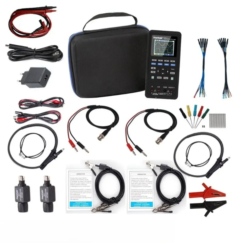 2d82auto Digital Car Oscilloscope 4 in 1 + Multimeter 80mhz Signal Source Diagnostic 250msa/s Portable