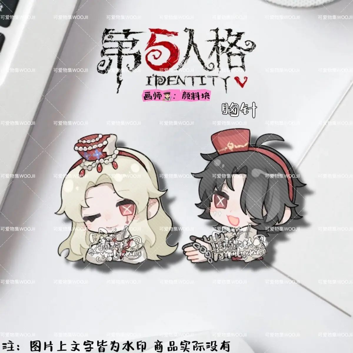 10PCS Emil Ada Mesmer Badges Pins Anime Identity V Brooch Cosplay Acrylic Brooches School Bag Pendant Clothes Accessorie Gift