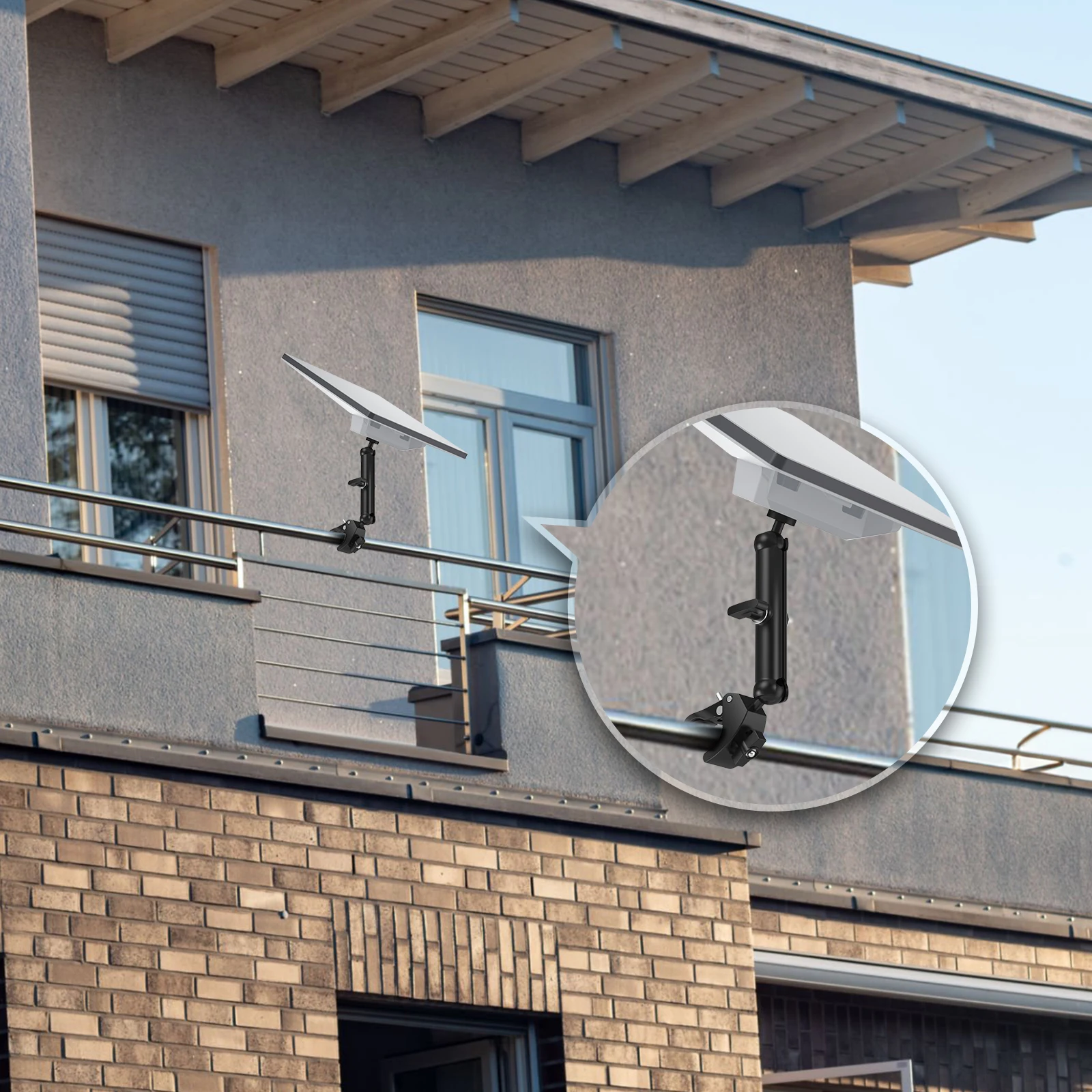 EDUP SK0146 Starlink Mini Regulowany Zestaw Mocujący z Zaciskiem – Przenośny Uchwyt ze Stopu Aluminium do Autokaravanów, Bagażników Dachowych, Balkonów – Montaż Bez Użycia Narzędzi