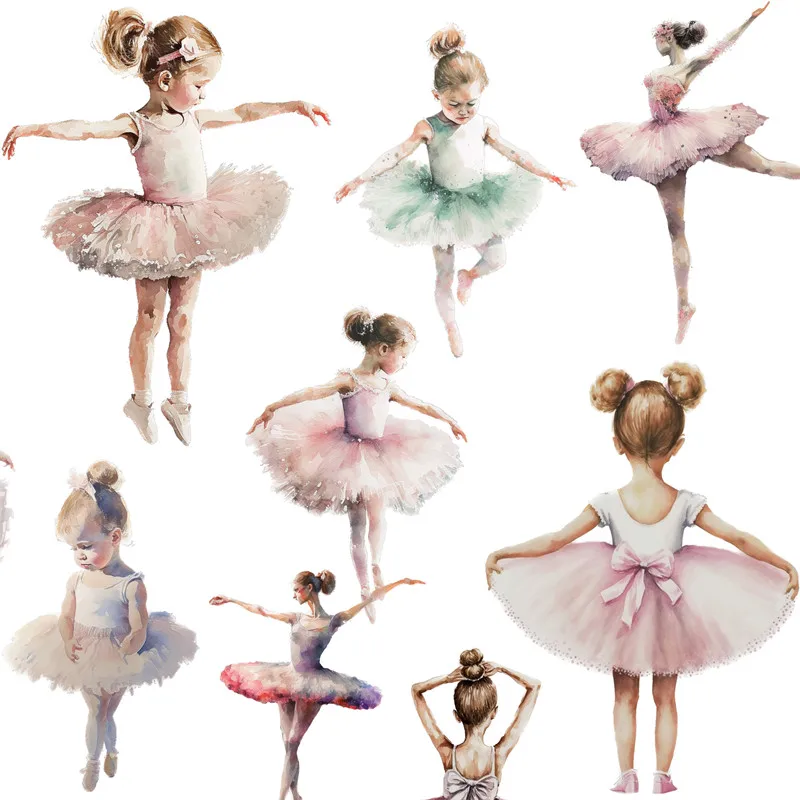 Ballet Girls Stickers DIY Scrapbooking Materials Collage Junk Journal Decor Kids Toys Stickers