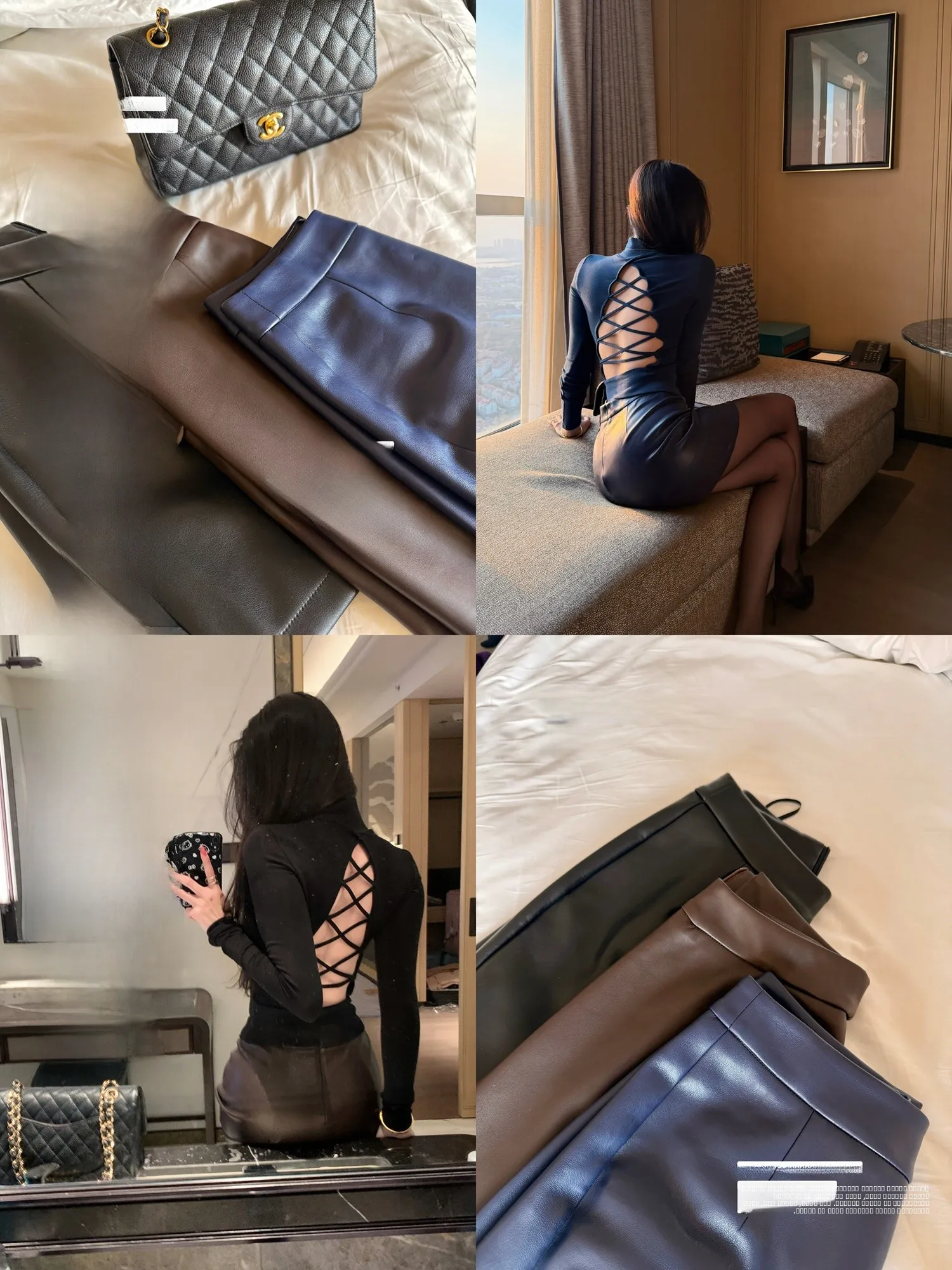 

High Waist Thin Fce Skirt Women's Autumn Winter Elastic Bodycon ort Skirt Casual Sle PU Leather Skirt for Ladies