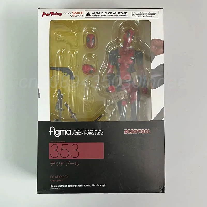 デッドプール-アニメアクションフィギュア,X-men,figma 353,おもちゃモデル,収集可能な人形,部屋の飾り,友達へのギフト,16cm