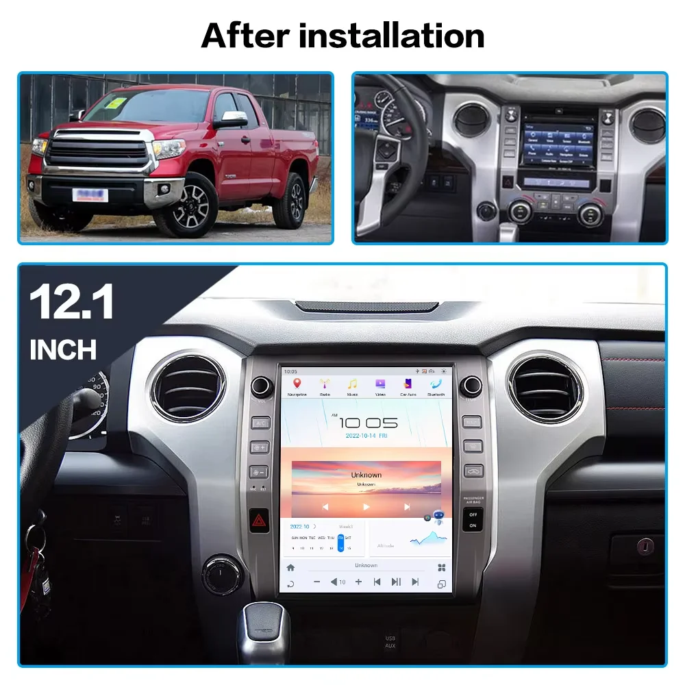 

Для Toyota Tundra 2014-2020 Android 14 автомобильный радиоприемник Carplay навигация аудио видео головное устройство авто мультимедийный стерео DVD плеер