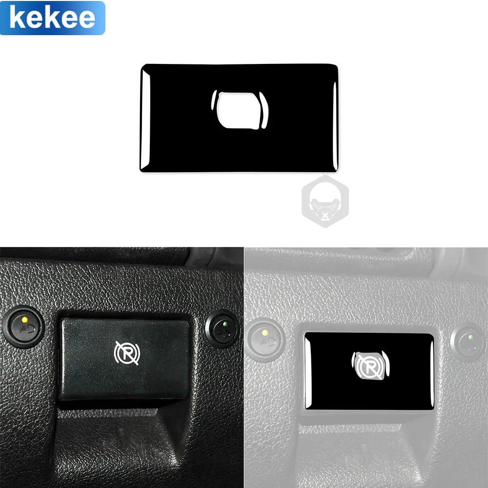 

For Hummer H3 2006 2007 2008-2010 Car Brake Button Brake Switch Frame Trim Cover Piano Black Stickers Auto Interior Accessories