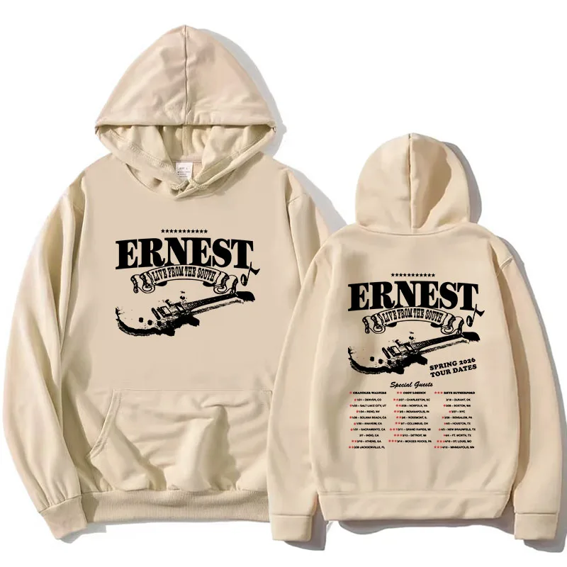 

Толстовки ERNEST Live From The South, мужская и женская одежда, свободные зимние толстовки с длинными рукавами и капюшоном, тяжелая умная уличная одежда унисекс