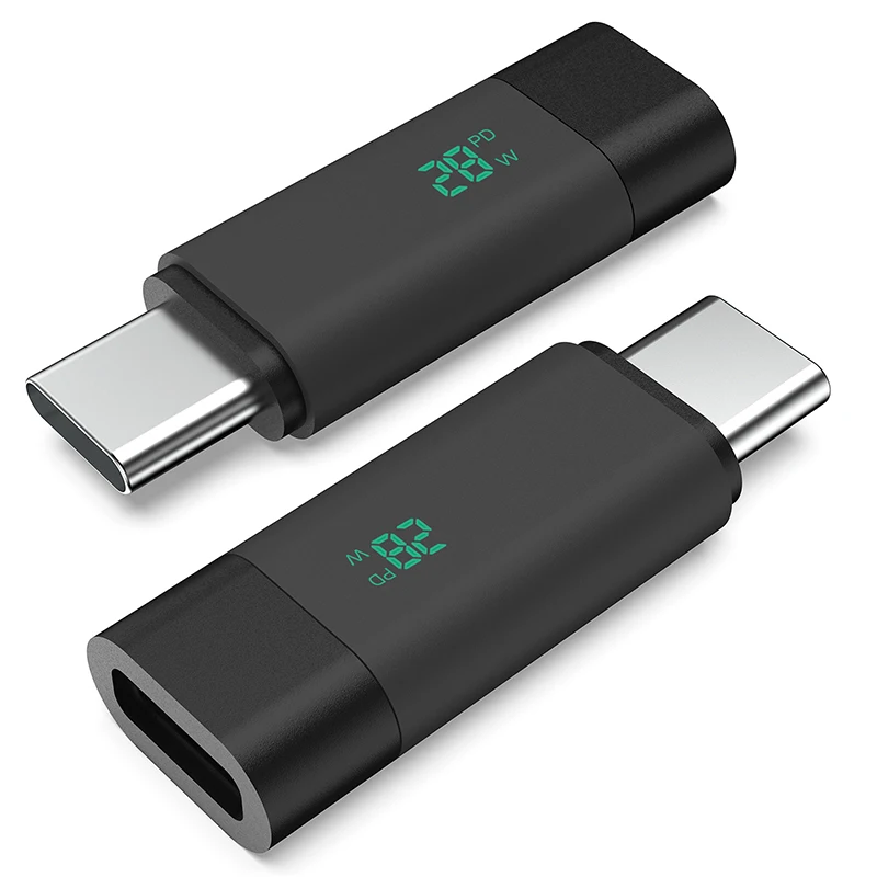 1PCS Power Digital Display Type C to Type C Adapter For USB to Type C Cable Type C to Type C Cable Fast Charging Cable Visible