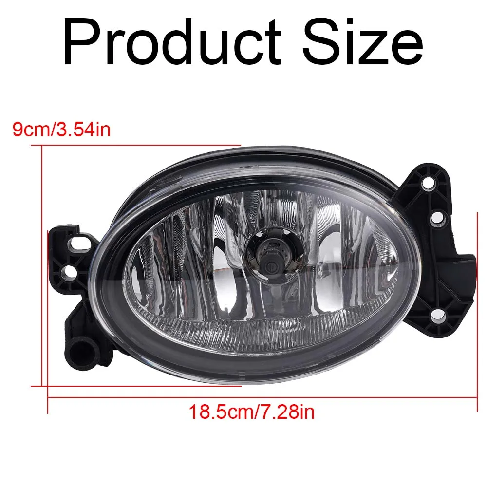  Fog Lamp Assembly Headlights Fog Lights Housing for Mercedes-Benz 2006-2011 ML-Class W164 compatible with Mercedes C E R view 4