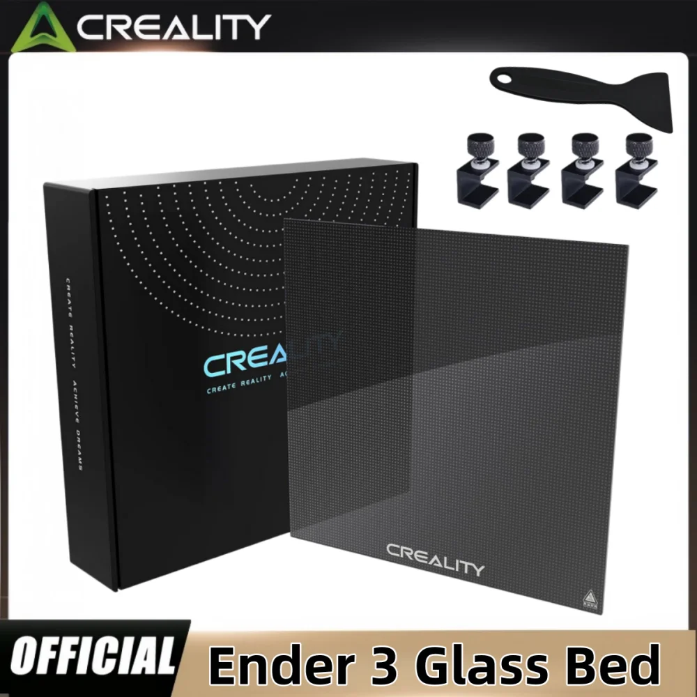 Creality Ender 3 Glass Bed Upgraded 3D Printer Tempered Glass Plate Build Surface 235x235x4mm for Ender 3/Ender 3 Pro/Ender 3 V2