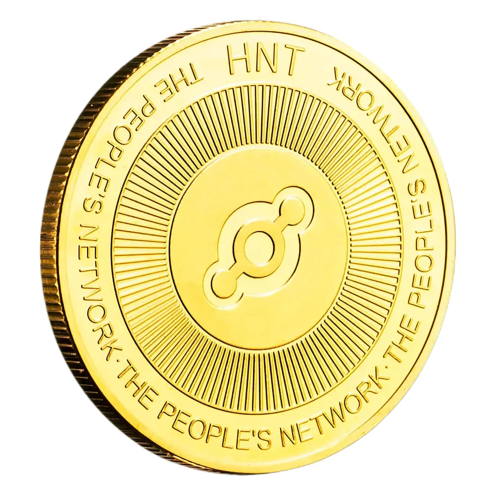 عملة جمع شبكة الشعوب HNT العملة المشفرة بيتكوين العملات التذكارية المادية المطلية بالذهب
