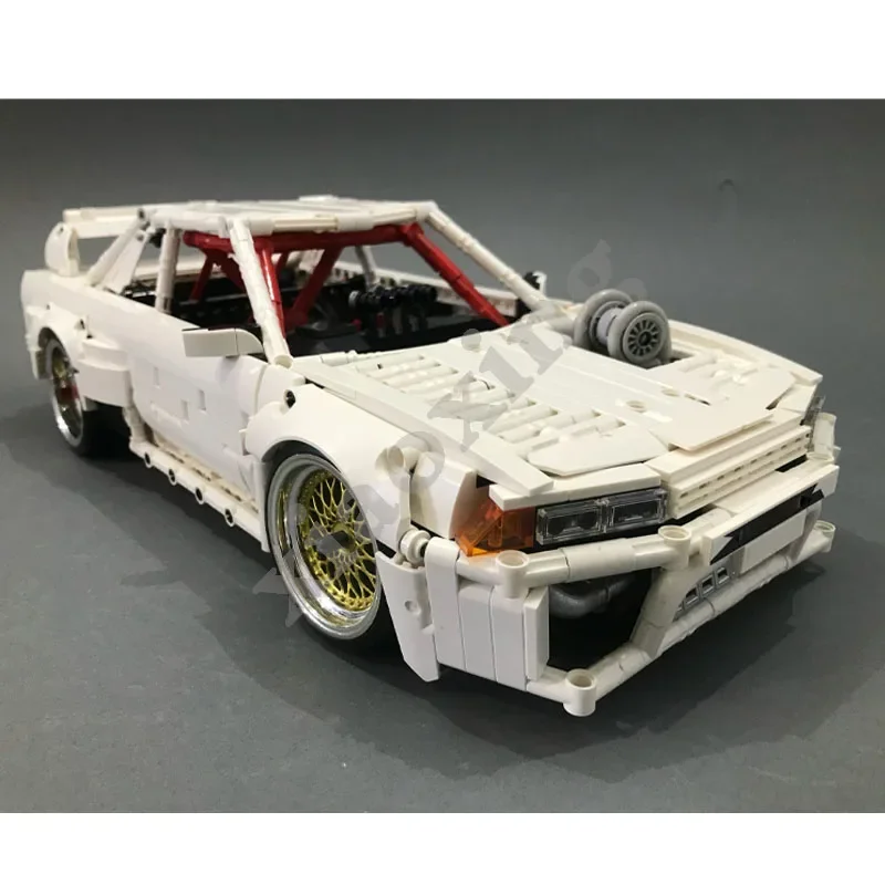 Classic Skyline Racing GT-R R32 MOC-50815 1:13 Scale Sports Car 1410PCS Assembled Building Blocks Toy Model DIY Kids Gift Gift