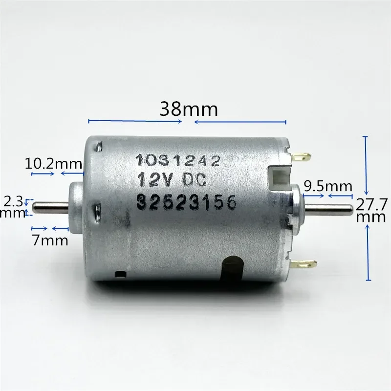 Micro Johnson RS-385 1031242 Motor DC 6V-24V 12V 6500RPM 2.3mm Double Dual Shaft for Household Appliance Toy Model Hair Dryer