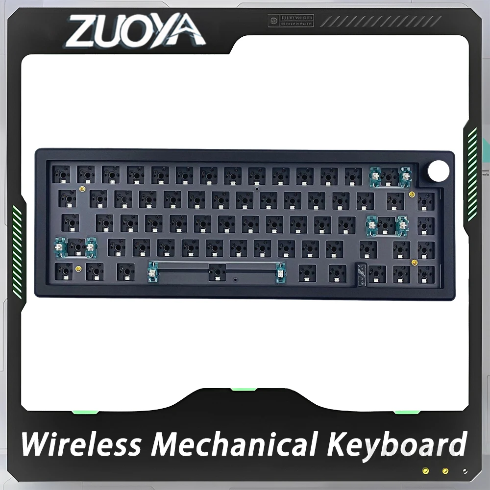 

ZUOYA GMK67 Mechanical Keyboard Multifunctional Knob Three Mode Gaming Keyboard Gasket Hot Swap Dynamic RGB Pc Gamer Mac Office