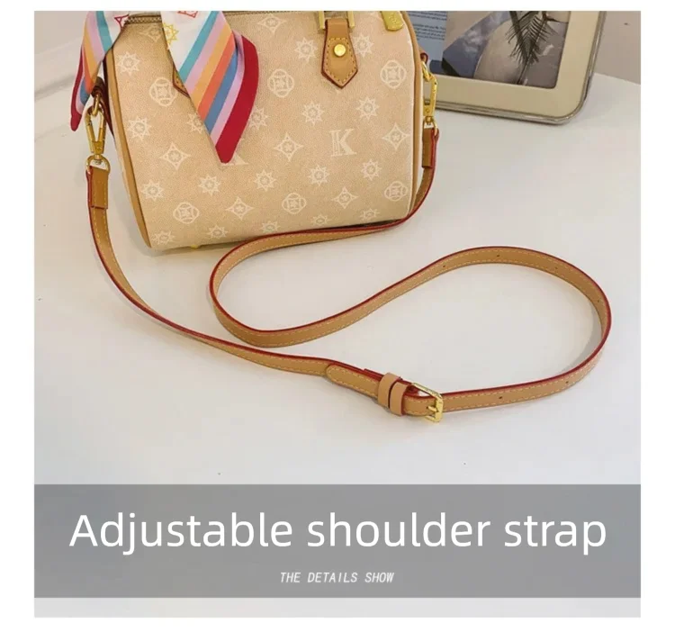 Neuer Stil Boston Bedruckte Kissentasche für Damen Vielseitige Einzel-Schulter Crossbody-Tasche Weiche PU-Leder Damenhandtasche für den Täglichen Gebrauch – Detail 4