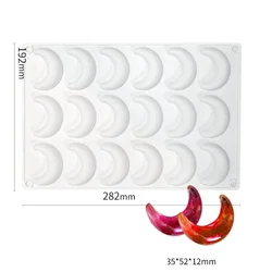 3D Moon Shape Silicone Cake Mold Large Moon Crescent Mousse Mould Eid Mubarak Party Decoration Supplies Crescent Cake DIY Mould