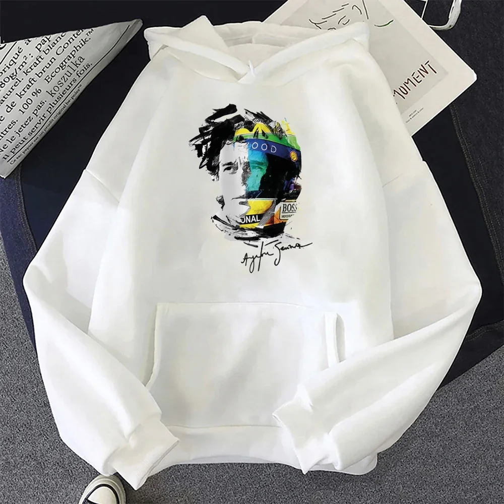 2023 Ayrton Senna Helmet Formula One Brasil Legend Driver Pilot Fashion Men Clothing Graphic Hoodie Street Couple Hoodie