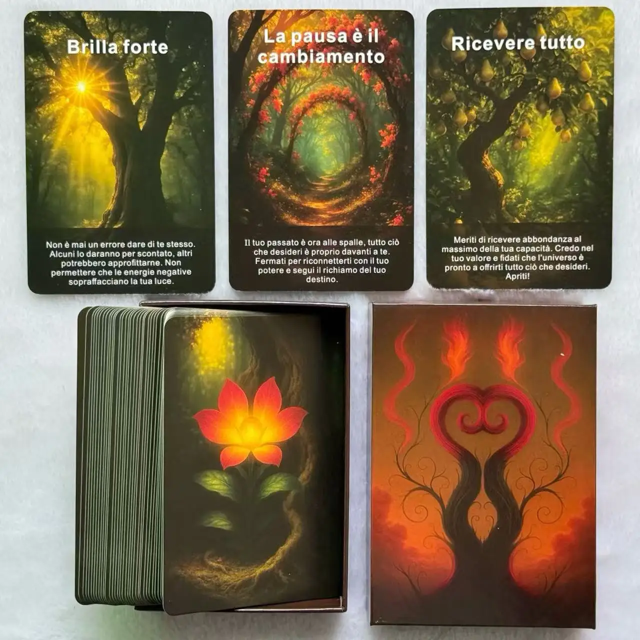 

Итальянская колода карт Oracle, таинственная колода с природной тематикой для личного чтения, карточных игр, 12x8 см, 48 карт, 14+