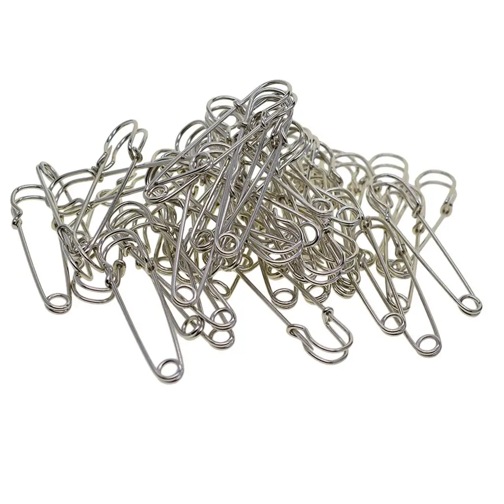 Heavy Duty Safety Pins Large Stainless Steel Brooch Pin Pack Lapel Fasteners for Sewing and Fabric Projects