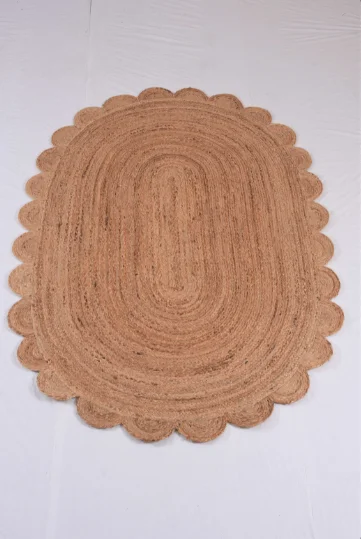 

Rug 100% Natural Jute Braided Oval Rug Reversible Handmade Carpet Kitchen Rug Bedroom Decor Rug